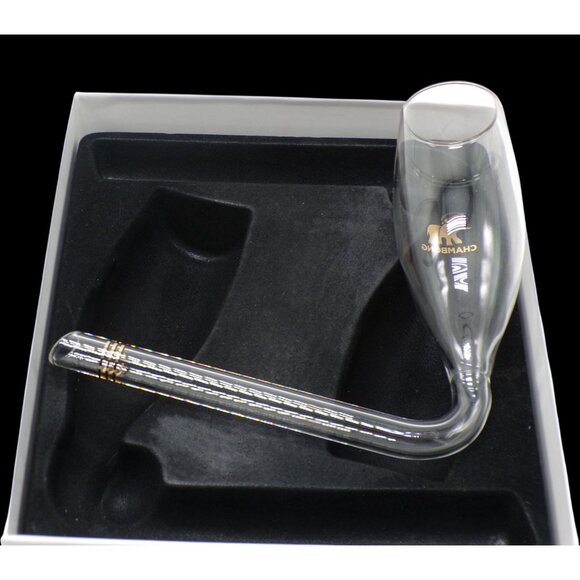 Chambong Champagne Glass Set with Gold Detailing & Decorative Box 6oz Classy AF - Picture 4 of 8